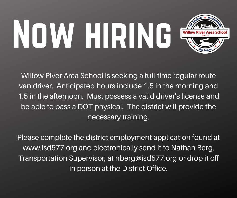 Now Hiring: Driver