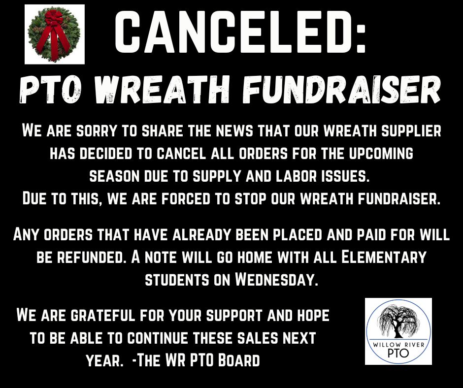 Wreath Sales Canceled